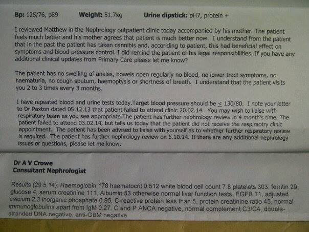 Bild, Briefwechsel, Cannabis, Autoimmunkrankheit